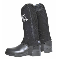 Mini chaps HKM bambini imitazione nabuk parte tessuta Mini chaps HKM bambini imitazione nabuk parte tessuta