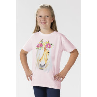 T-shirt bambini Flower Horse HKM Rosa T-shirt bambini Flower Horse HKM Rosa