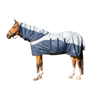 Fliegendecke Rain Halsteil & Decke HKM Blu scuro / grigio Fliegendecke Rain Halsteil & Decke HKM Blu scuro / grigio