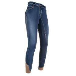 Pantaloni Pasadena Summer Denim con fondo integrale in s. HKM Pantaloni Pasadena Summer Denim con fondo integrale in s. HKM