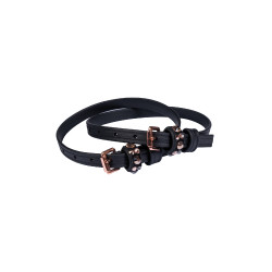 Strisce per speroni HKM Rosegold Glamour Style Biothane Nero Strisce per speroni HKM Rosegold Glamour Style Biothane Nero