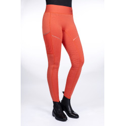 Leggings Savona Style a fondo intero in silicone HKM Rosso Leggings Savona Style a fondo intero in silicone HKM Rosso