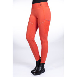 Leggings Savona Style a fondo intero in silicone HKM Rosso Leggings Savona Style a fondo intero in silicone HKM Rosso