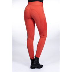 Leggings Savona Style a fondo intero in silicone HKM Rosso Leggings Savona Style a fondo intero in silicone HKM Rosso