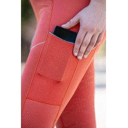 Leggings Savona Style a fondo intero in silicone HKM Rosso Leggings Savona Style a fondo intero in silicone HKM Rosso