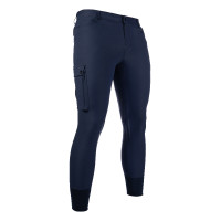 Pantaloni da uomo HKM Cargo con grip in silicone Blu scuro