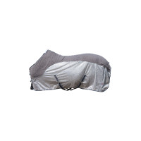 Coperta antimosche Comfort con pile HKM Grigio / naturale / blu Coperta antimosche Comfort con pile HKM Grigio / naturale / blu