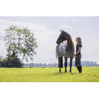 Coperta antimosche Comfort con pile HKM Grigio / naturale / blu