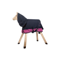 Coperta impermeabile HKM Funny Horses Fucsia / blu navy Coperta impermeabile HKM Funny Horses Fucsia / blu navy