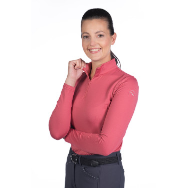 T-shirt tecnico HKM Basic a maniche lunghe Rosa lampone