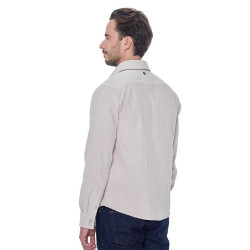 Camicia in velluto Harcour Shavi uomo Avorio Beige