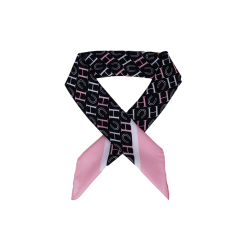 Foulard Harcour Sarja Nero / rosa / bianco