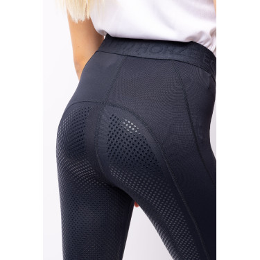 Leggings da equitazione da bambino con grip in silicone integrale Madison Horze Blu navy scuro