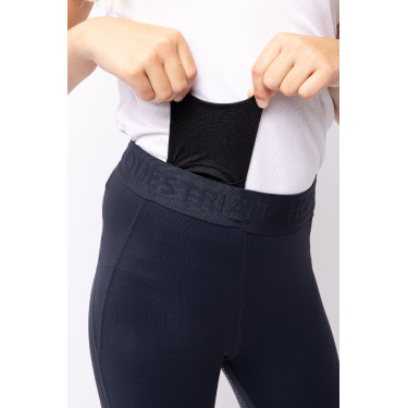 Leggings da equitazione da bambino con grip in silicone integrale Madison Horze Blu navy scuro