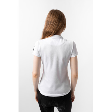 Polo funzionale a maniche corte da donna Denise Horze Bianco