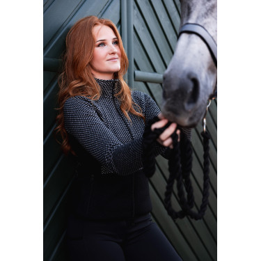 Giacca in pile Neve Horze Caviale nero