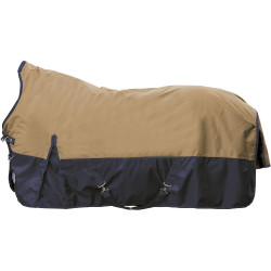 Coperta highneck HKM Winnipeg 1200D 200g Marrone chiaro / blu scuro
