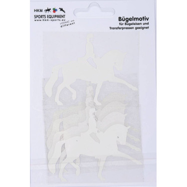 Toppa termoadesiva dressage HKM Bianco