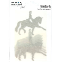 Toppa termoadesiva dressage HKM Argento flex moda glitter