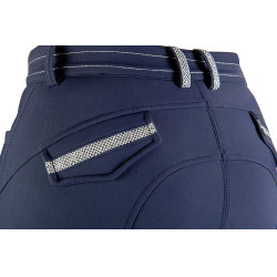 Pantaloni softshell Elegance Style con rinforzi in silicone HKM Blu scuro Pantaloni softshell Elegance Style con rinforzi in silicone HKM Blu scuro