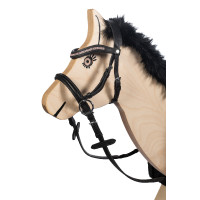 Briglia senza morso Funny Horses, per i cavalli in legno HKM Nero