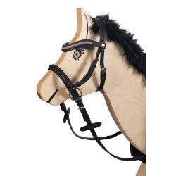 Briglia senza morso Funny Horses, per i cavalli in legno HKM Nero / fucsia Briglia senza morso Funny Horses, per i cavalli in legno HKM Nero / fucsia