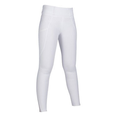 Leggings HKM Lisa con grip in silicone su tutta la seduta Bianco