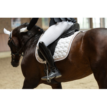 Leggings HKM Lisa con grip in silicone su tutta la seduta Bianco