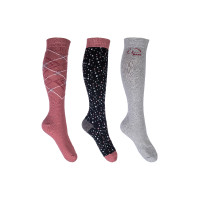 Calzini Colorado HKM confezione da 3 Nero / rosso