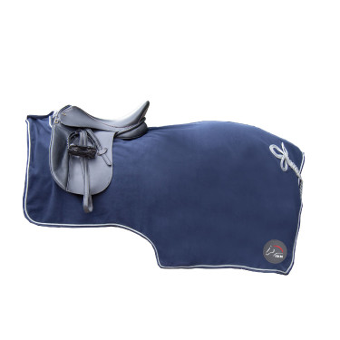 Polar fleece uitrijdeken HKM Blu scuro