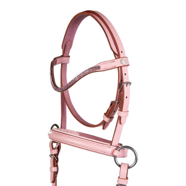 Briglia senza imboccatura Funny Horses 2 per cavalli HKM Rosa