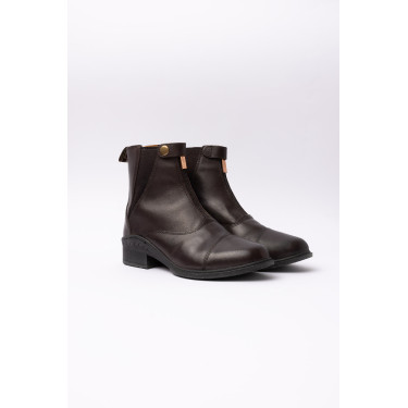 Stivali in pelle rosa con cerniera frontale Horze Marrone scuro