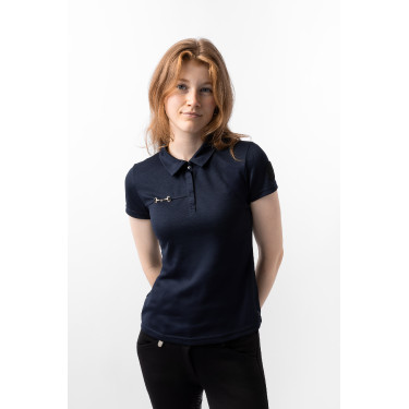 Polo funzionale a maniche corte da donna Denise Horze Blu navy scuro Polo funzionale a maniche corte da donna Denise Horze Blu navy scuro