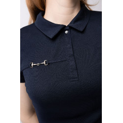 Polo funzionale a maniche corte da donna Denise Horze Blu navy scuro Polo funzionale a maniche corte da donna Denise Horze Blu navy scuro