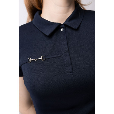 Polo funzionale a maniche corte da donna Denise Horze Blu navy scuro Polo funzionale a maniche corte da donna Denise Horze Blu navy scuro