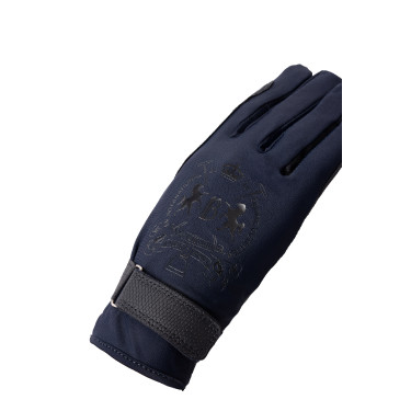 Guanti da equitazione B Vertigo Laia da donna con logo stampato Blu marino scuro Guanti da equitazione B Vertigo Laia da donna con logo stampato Blu marino scuro