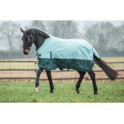 Coperta da esterno HKM Chester 600D 100g Turchese / verde Blu Coperta da esterno HKM Chester 600D 100g Turchese / verde Blu