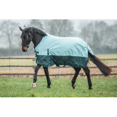 Coperta da esterno HKM Chester 600D 100g Turchese / verde Blu Coperta da esterno HKM Chester 600D 100g Turchese / verde Blu