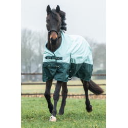 Coperta da esterno HKM Chester 600D 100g Turchese / verde Blu Coperta da esterno HKM Chester 600D 100g Turchese / verde Blu