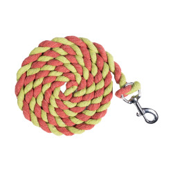 Lunga HKM in cotone con moschettone Verde mela / corallo neon Rosa Lunga HKM in cotone con moschettone Verde mela / corallo neon Rosa