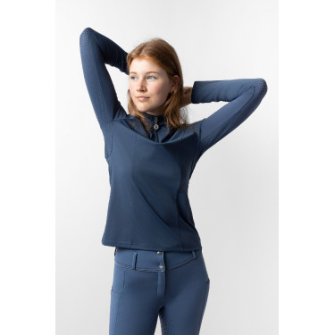 Camicia da allenamento Horze Eloise Indaco vintage Blu marino