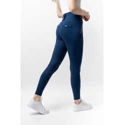 Pantaloni da equitazione da donna B Vertigo termici con grip integrale Enya Titano marino Blu marino