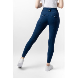 Pantaloni da equitazione da donna B Vertigo termici con grip integrale Enya Titano marino Blu marino