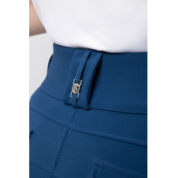 Pantaloni da equitazione da donna B Vertigo termici con grip integrale Enya Titano marino Blu marino