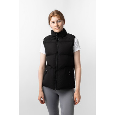 Gilet imbottito senza maniche Horze Oona Caviale nero
