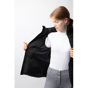 Gilet imbottito senza maniche Horze Oona Caviale nero