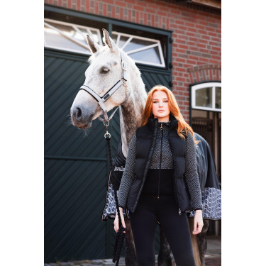 Gilet imbottito senza maniche Horze Oona Caviale nero