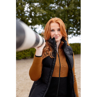 Gilet imbottito senza maniche Horze Oona Caviale nero