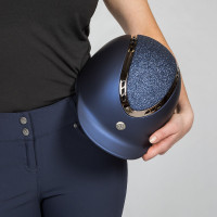 Casco EQ3 Pardus Smooth Top con rotella Back on Track Blu glitterato