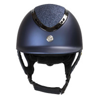 Casco EQ3 Pardus Smooth Top con rotella Back on Track Blu glitterato